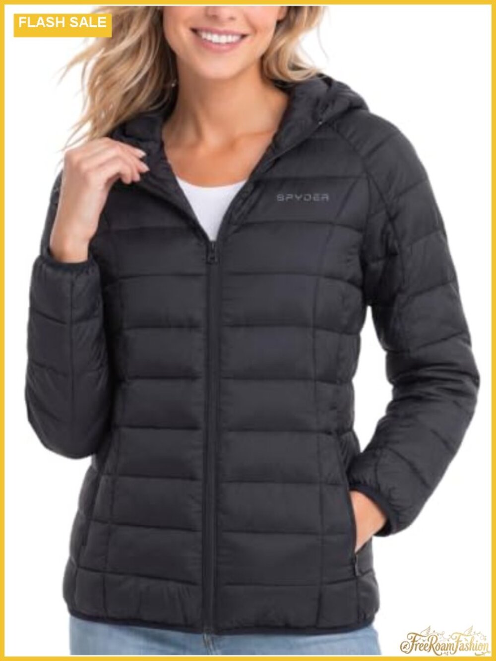 Packable Puffer Jacket with Hood Quilted Winter Coat